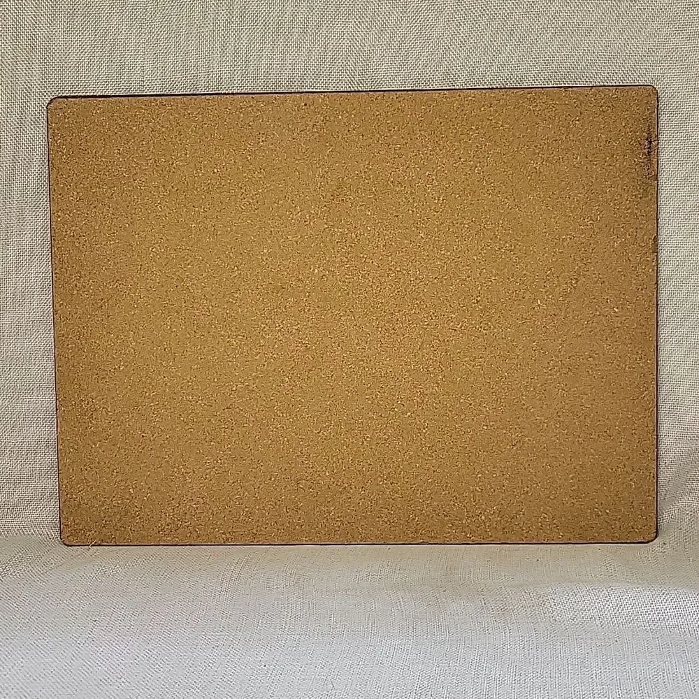 Benson Mills Set 2 Cork Backed‎ Hard Placemats Wine  & Cheese Theme + Plate